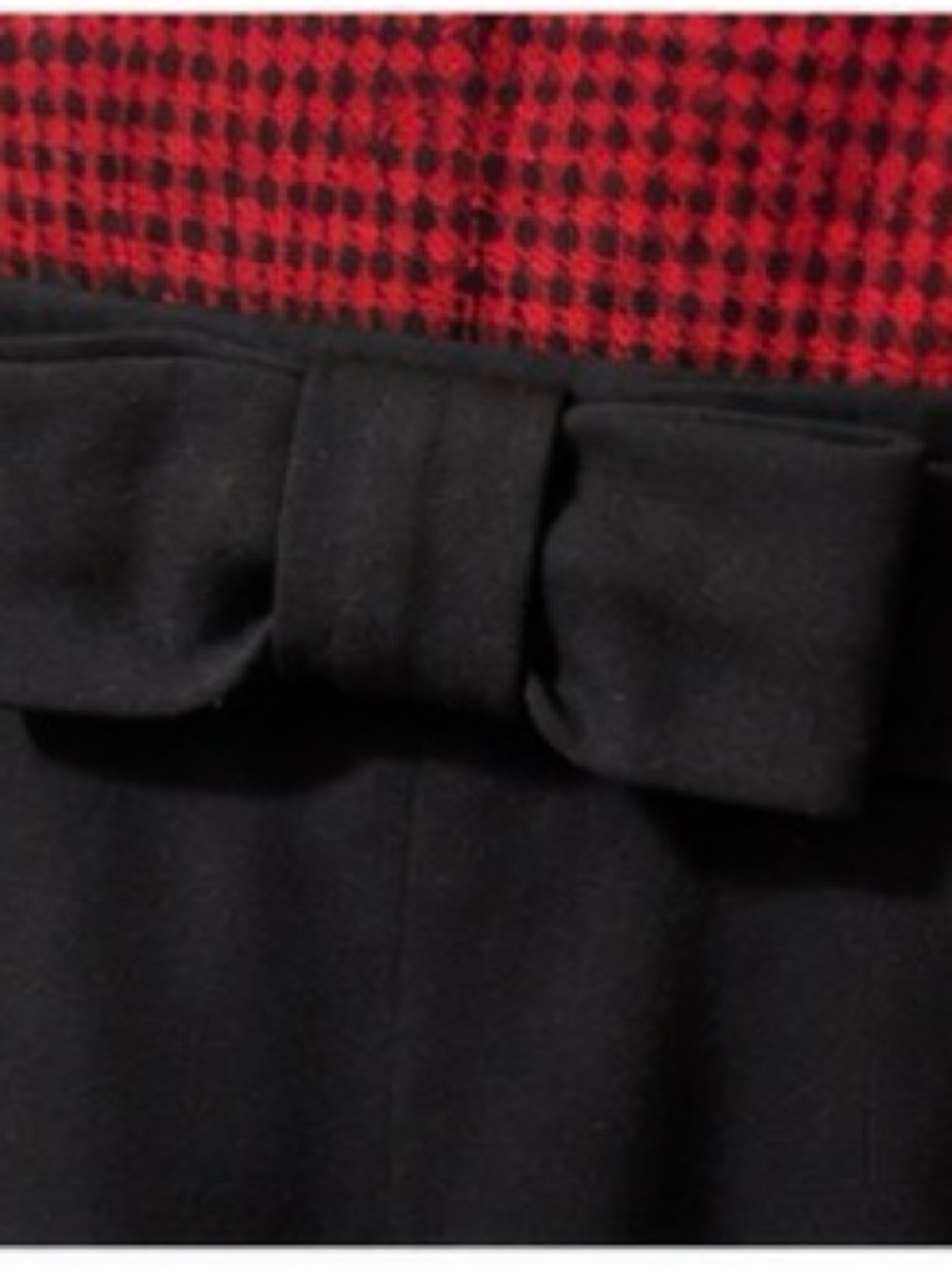 JACOB Red & Black Check Fit & Flare Dress Bow Waist Small - Picture 5 of 6